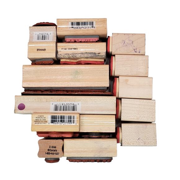 Vtg Junk Drawer Lot of 15 Flowers Floral Gardening Rubber Stamps All Night Media - Picture 6 of 7